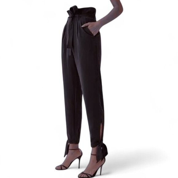 Reformation Avalon Pant NWT Size 6 Black Tencel Flowy Comfortable Romantic - Picture 1 of 15